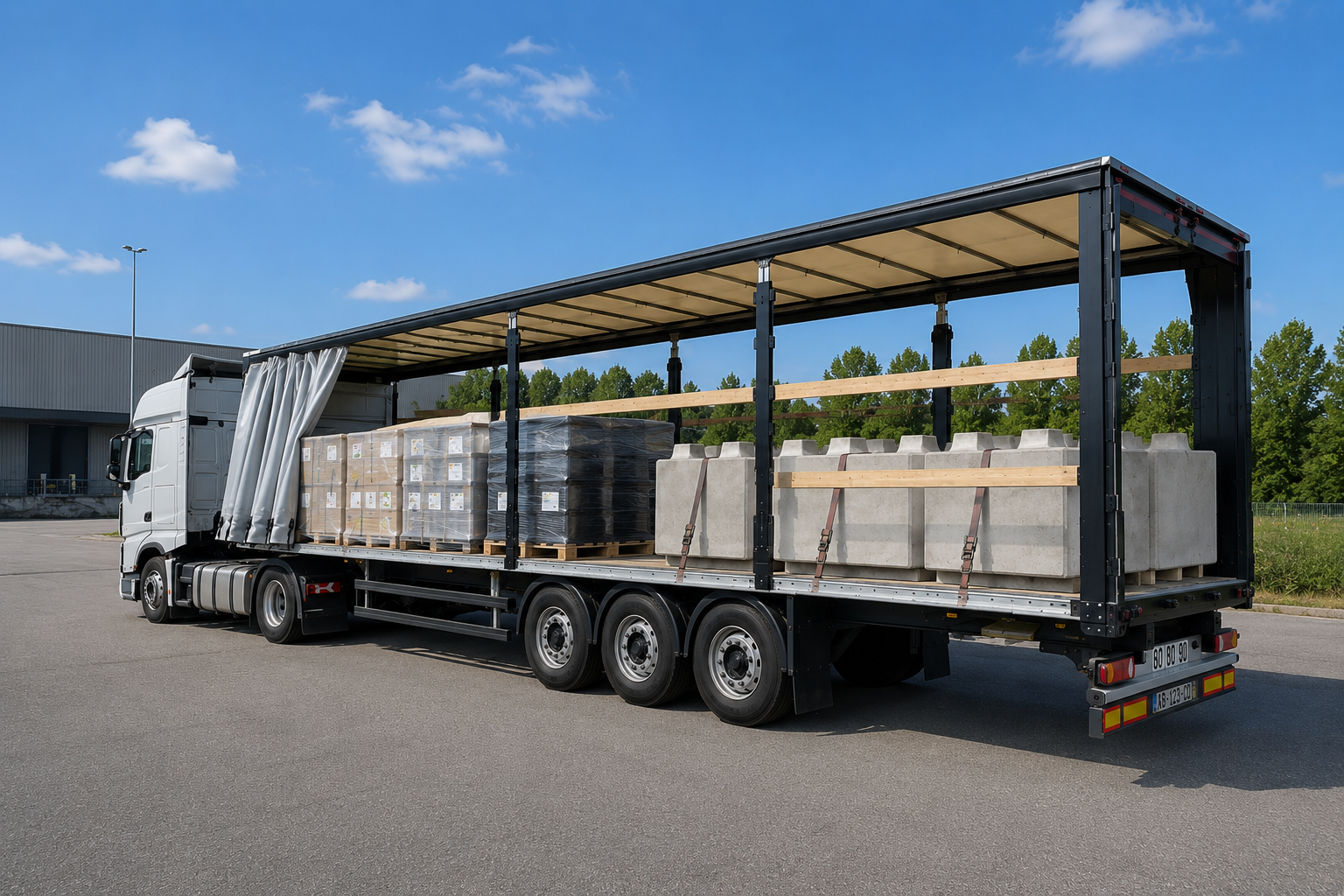 Transport de blocs béton par messagerie